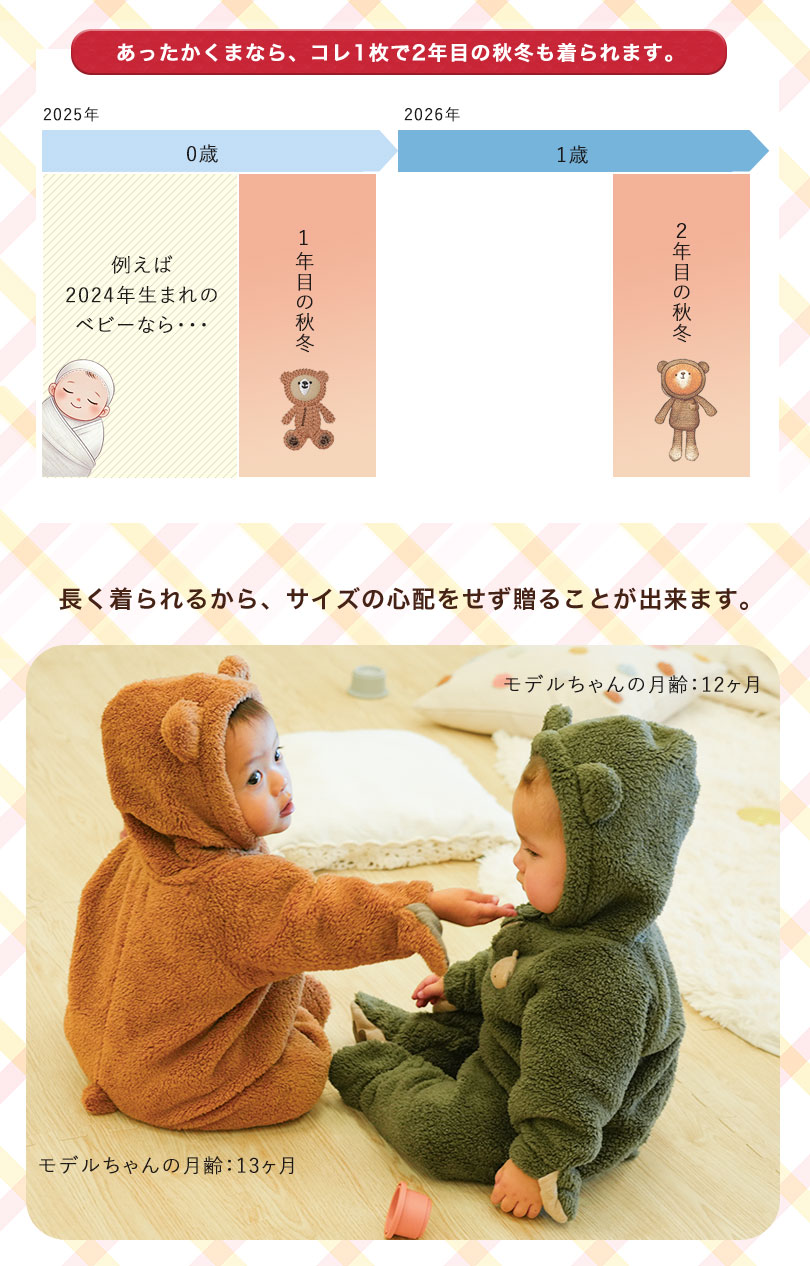 累計24,000人以上のベビーに届けられた、思わず抱きしめたくなる、ふわふわくまさんの着ぐるみ